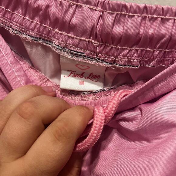 Pink and white Fresh Love track pants with hearts - Picture 5 of 8